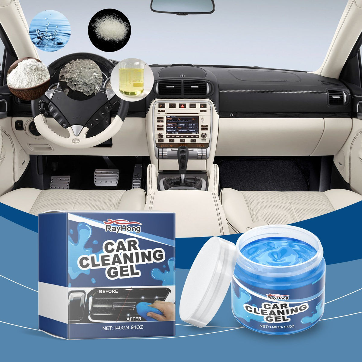 Car Interior Cleaning Gel – Vents, Cup Holders, Crevices 4