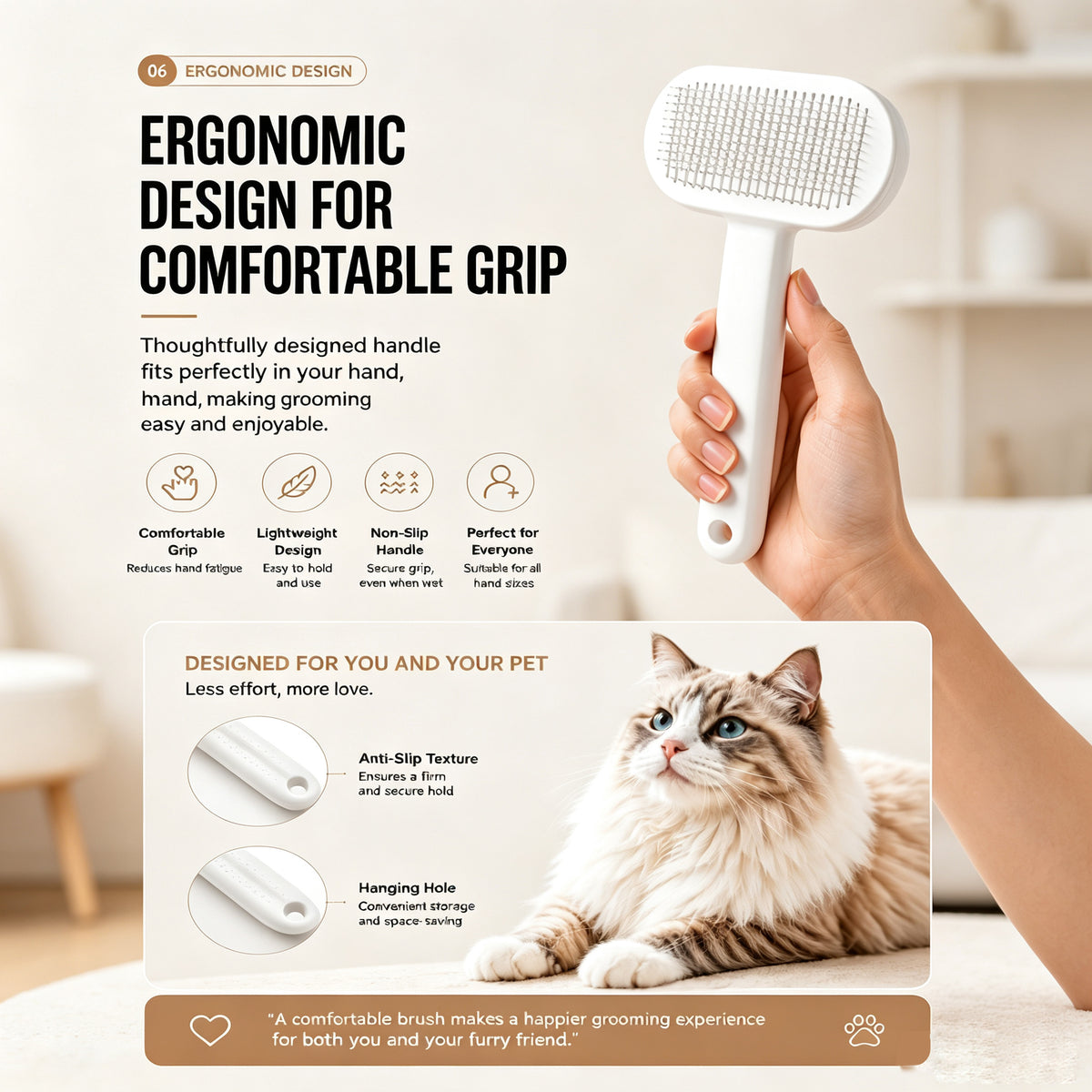 Pro Self-Cleaning Slicker Brush (Ships from US) 6