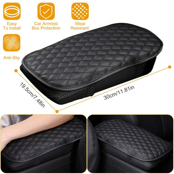 Center Console Armrest Cushion – Quilted Leather 3