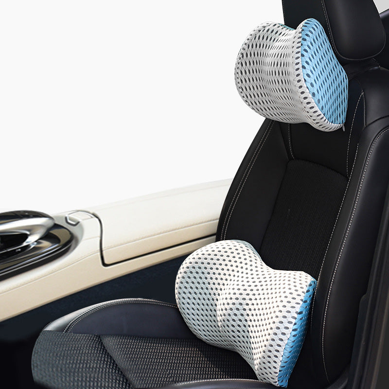 Memory Foam Headrest and Lumbar Support Set (Ships from US)