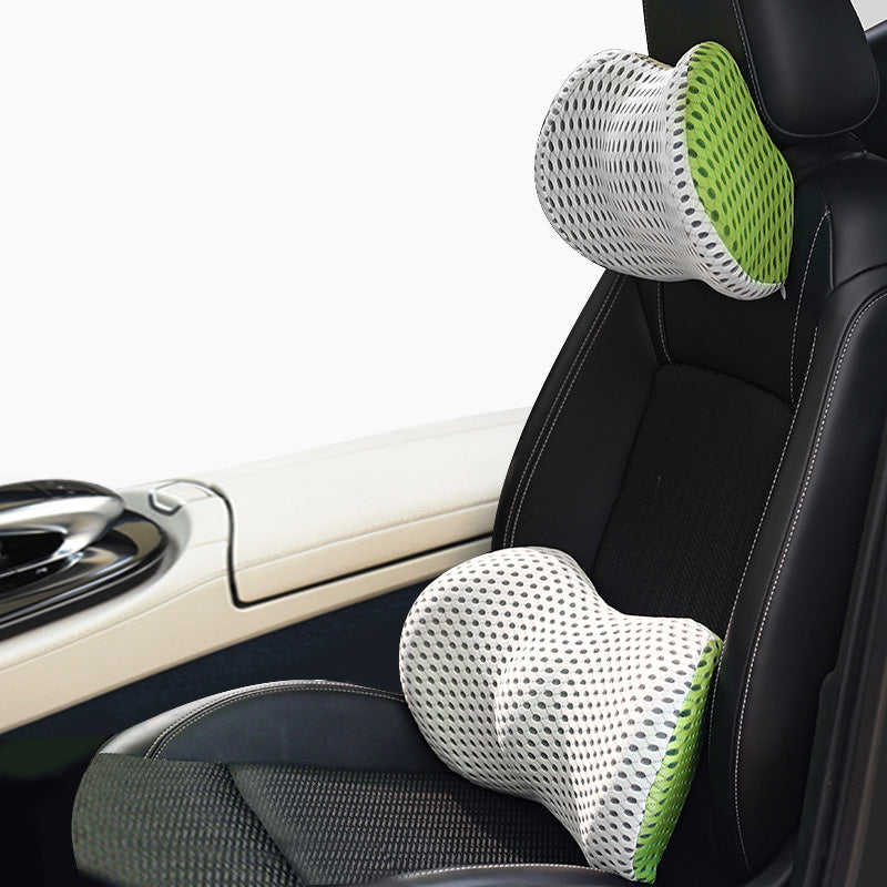 Memory Foam Headrest and Lumbar Support Set (Ships from US) 4