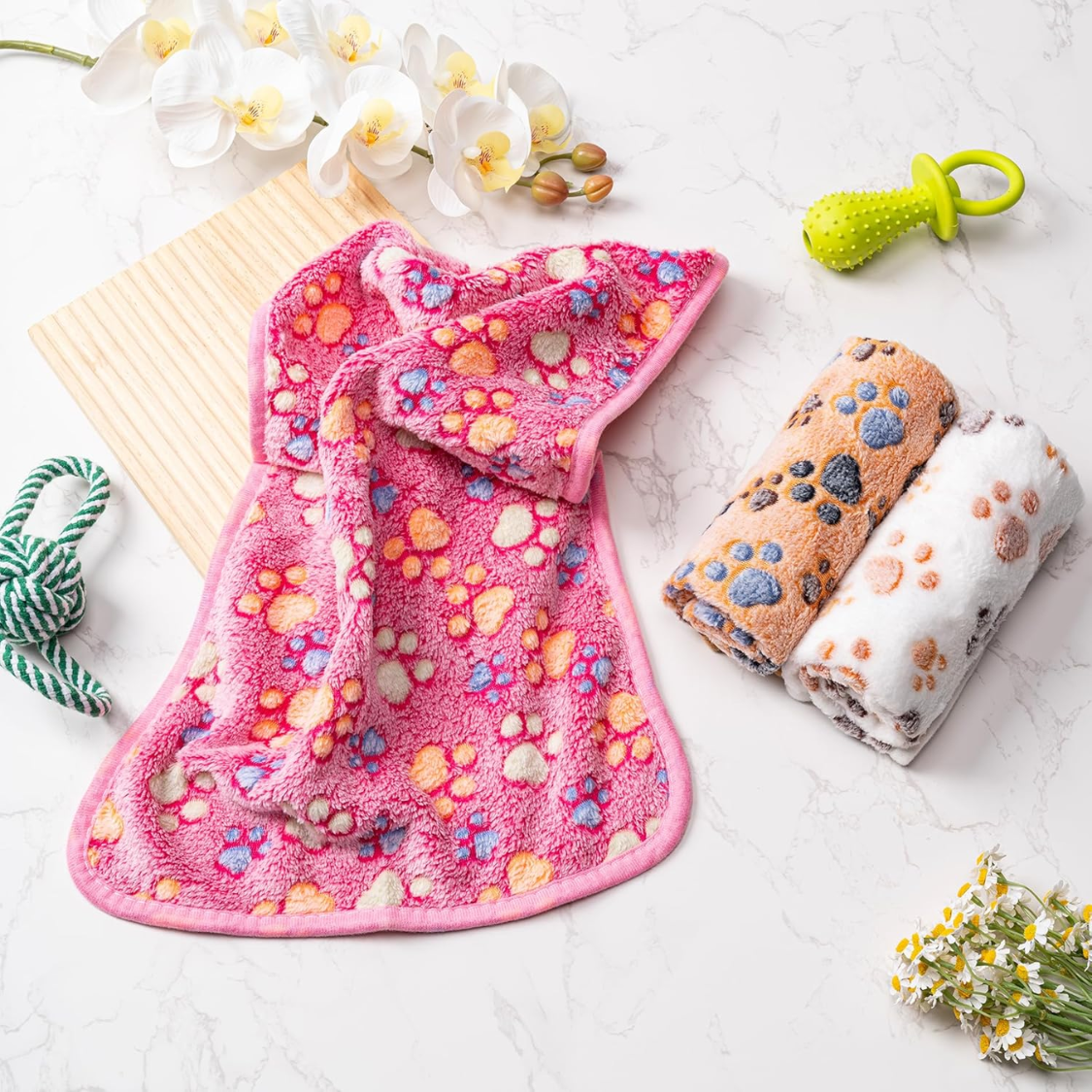 Fleece Pet Blankets – 3 Pack (Ships from US) 5