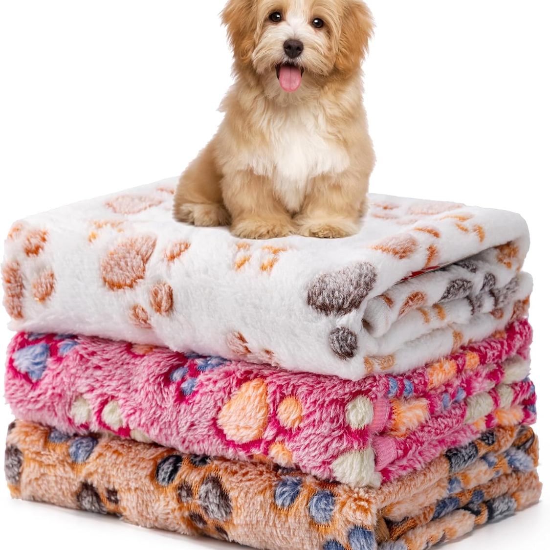 Fleece Pet Blankets – 3 Pack (Ships from US) 3