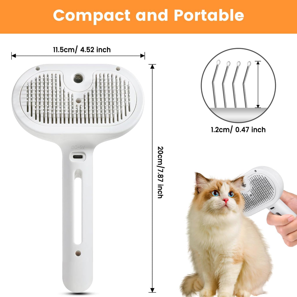 Pet Steam Brush – Mist Grooming for Shedding 2