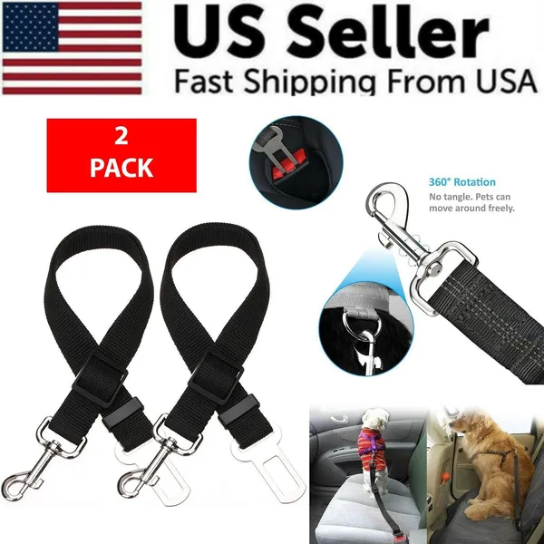 Dog Seat Belts – 2 Pack (Ships from US)