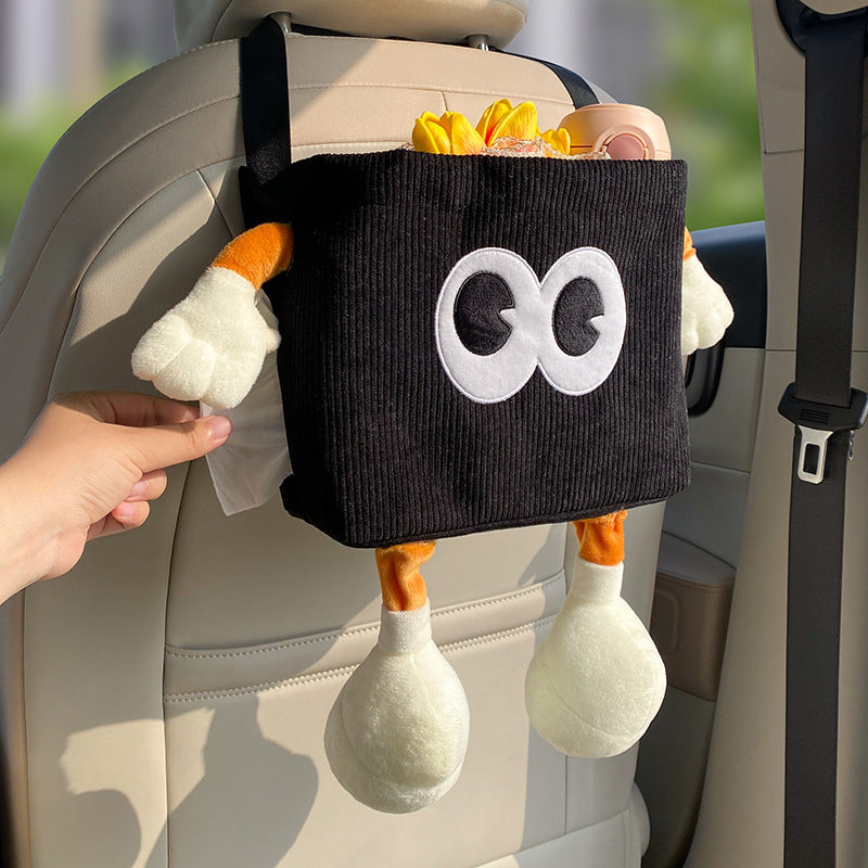 Hanging Car Trash Bin with Tissue Slot
