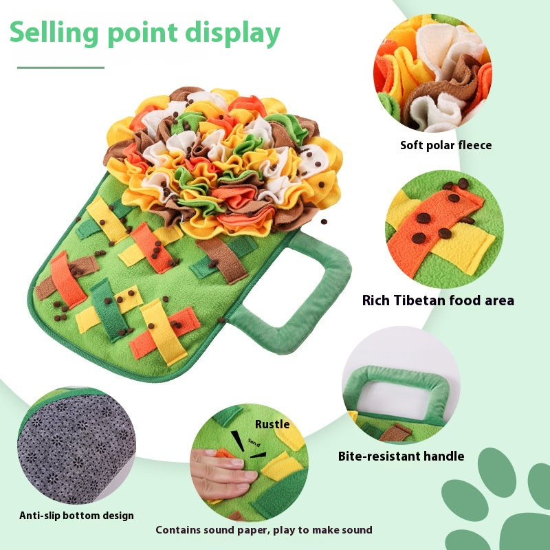 Snuffle Mat – Fleece Foraging Toy 7