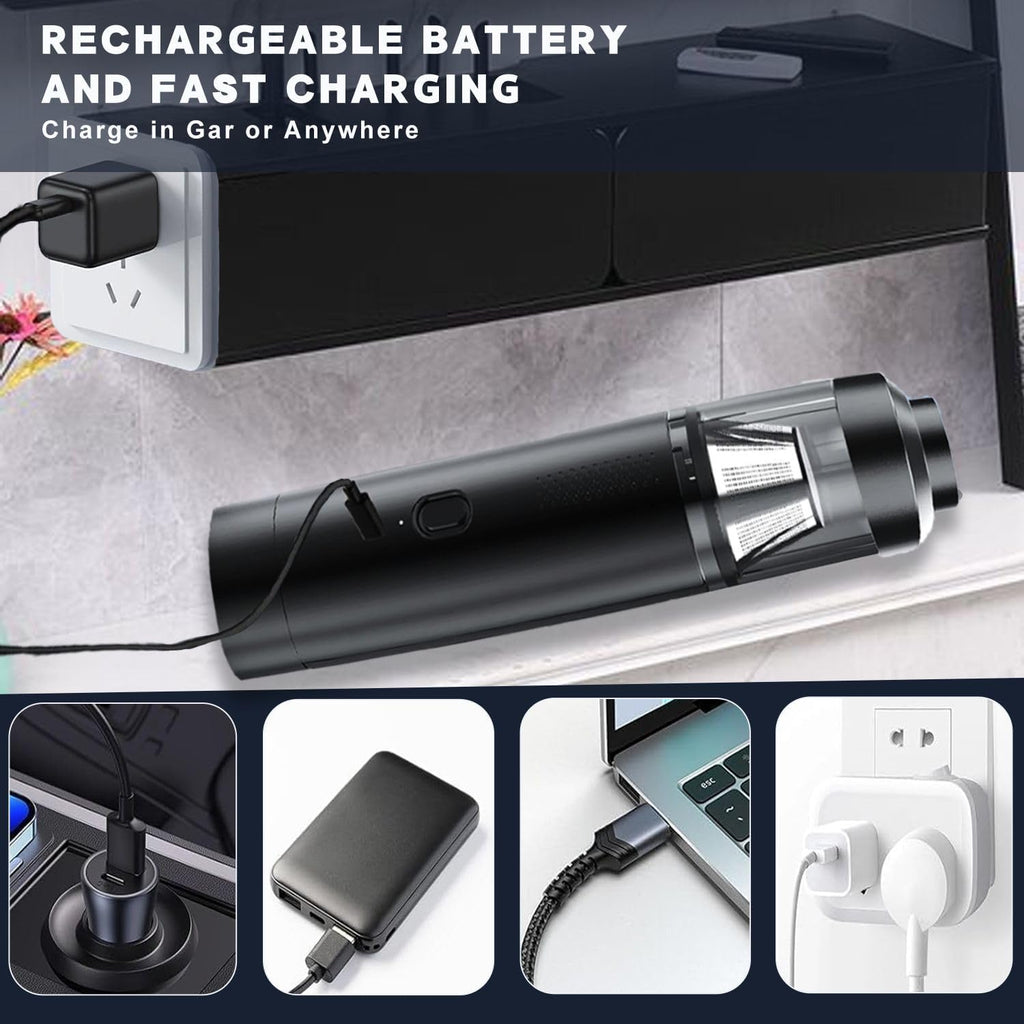 Cordless Car Vacuum – 15,000 Pa, USB-C Rechargeable 3