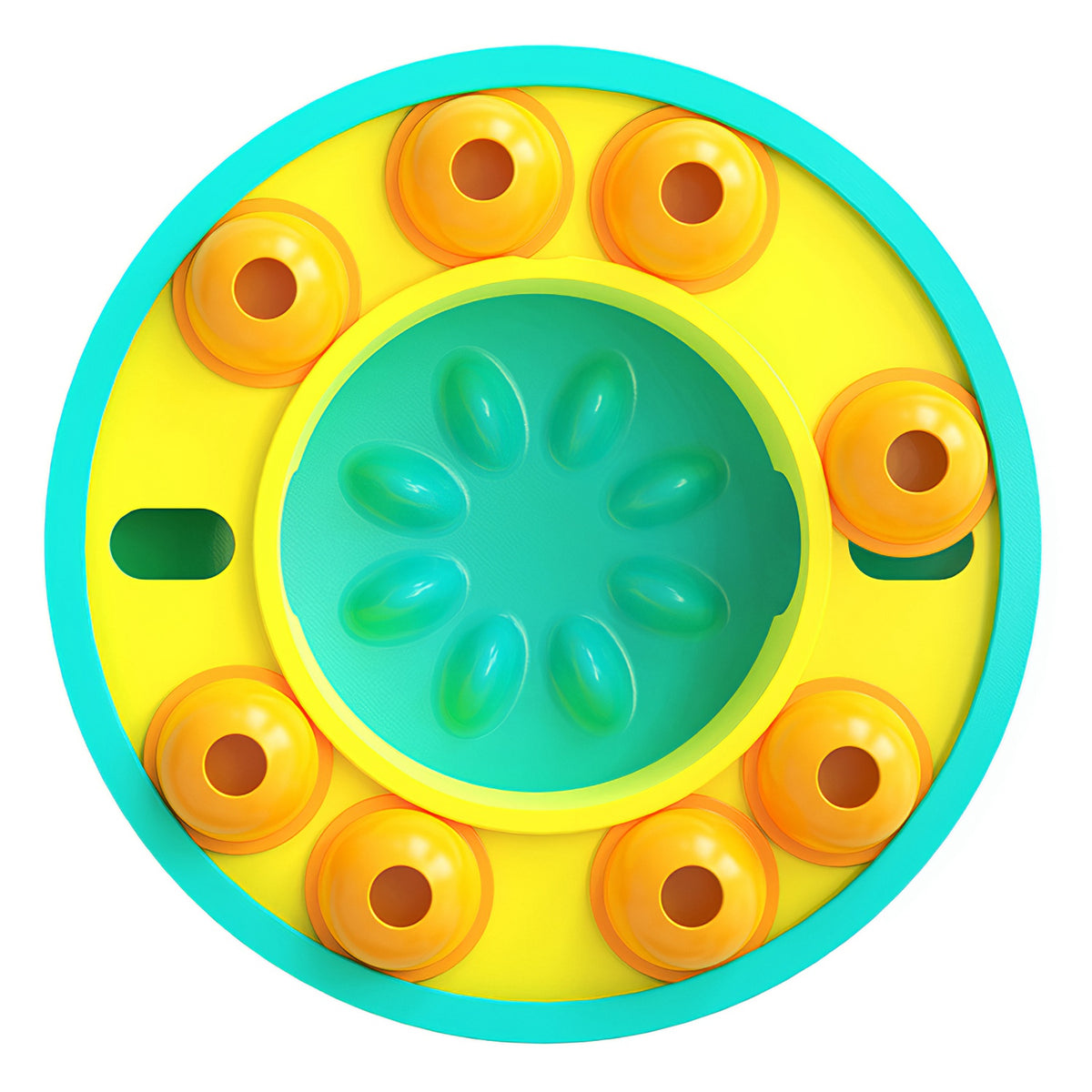 Dog Puzzle Feeder – Spinning Treat Wheel