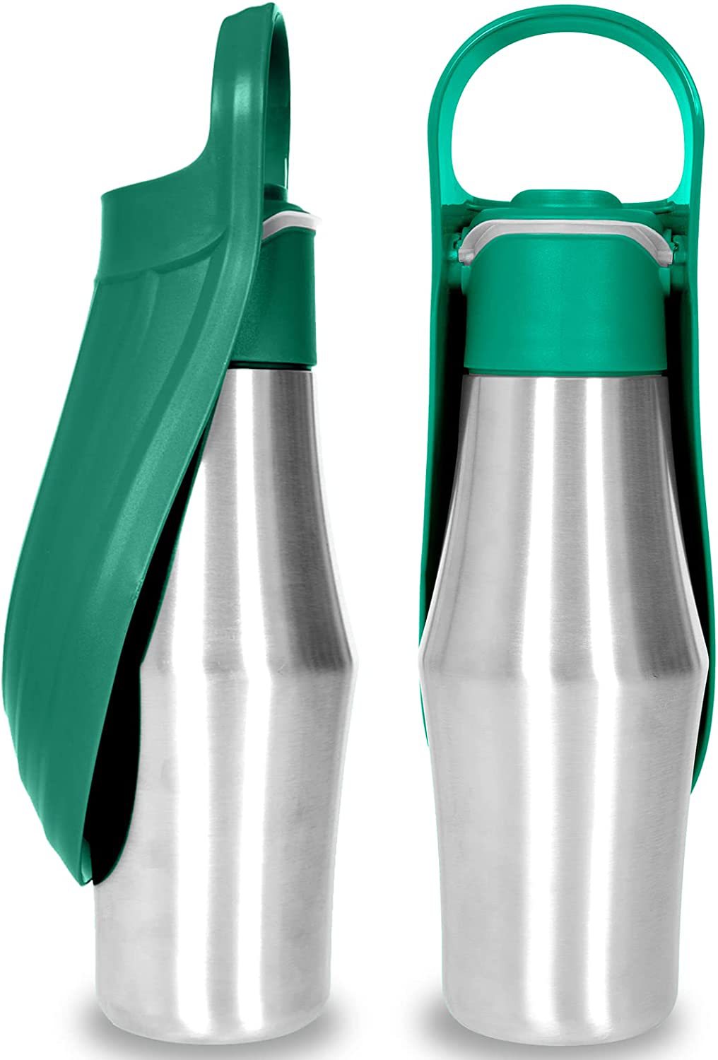 Stainless Steel Dog Travel Bottle with Silicone Bowl 5