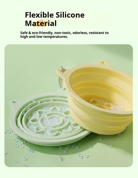 3-in-1 Collapsible Travel Bowl with Suction Cups (Ships from US) 6