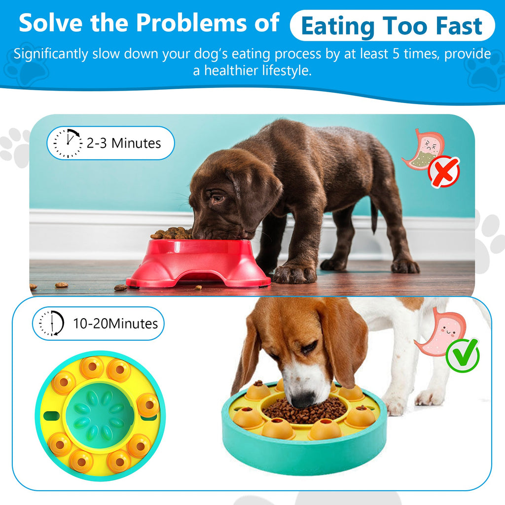 Dog Puzzle Feeder – Spinning Treat Wheel 7