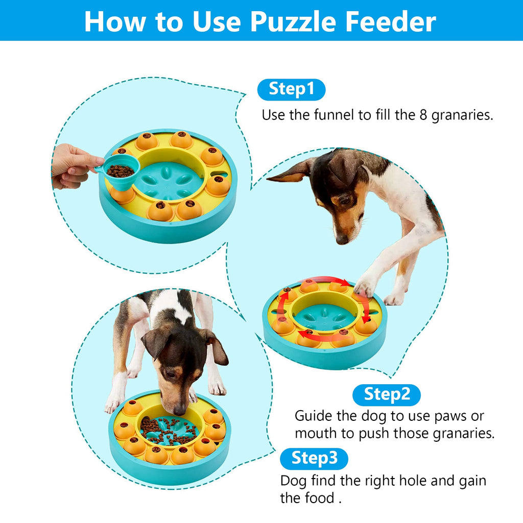 Dog Puzzle Feeder – Spinning Treat Wheel 4