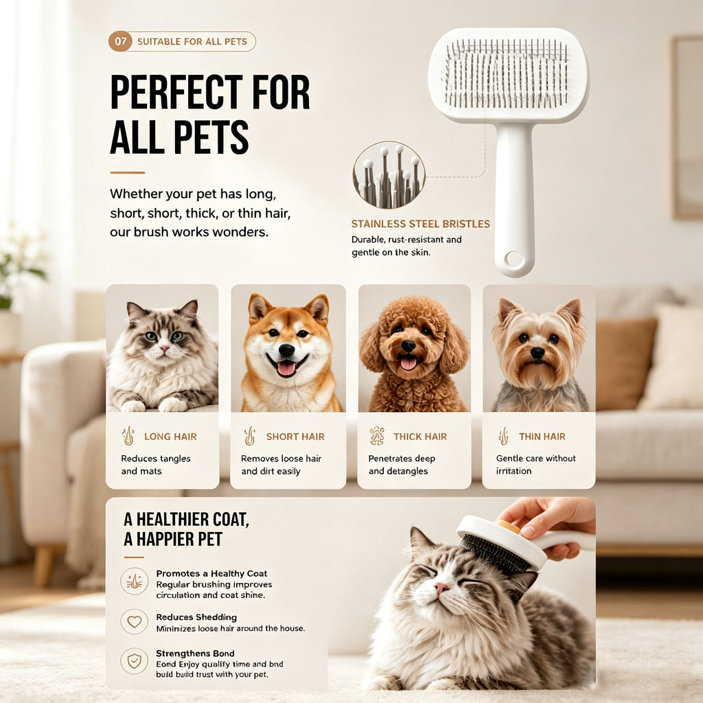 Pro Self-Cleaning Slicker Brush (Ships from US) 5