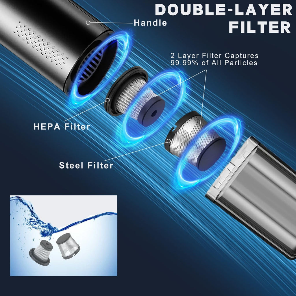 Cordless Car Vacuum – 15,000 Pa, USB-C Rechargeable 5
