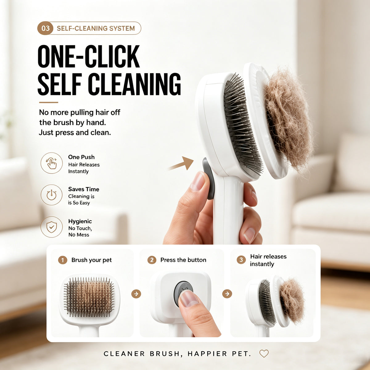 Pro Self-Cleaning Slicker Brush (Ships from US) 4