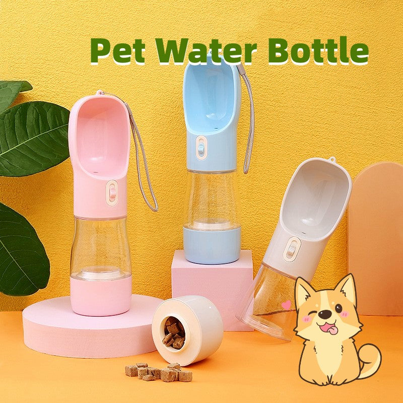 Portable Dog Water Bottle with Fold-Out Bowl