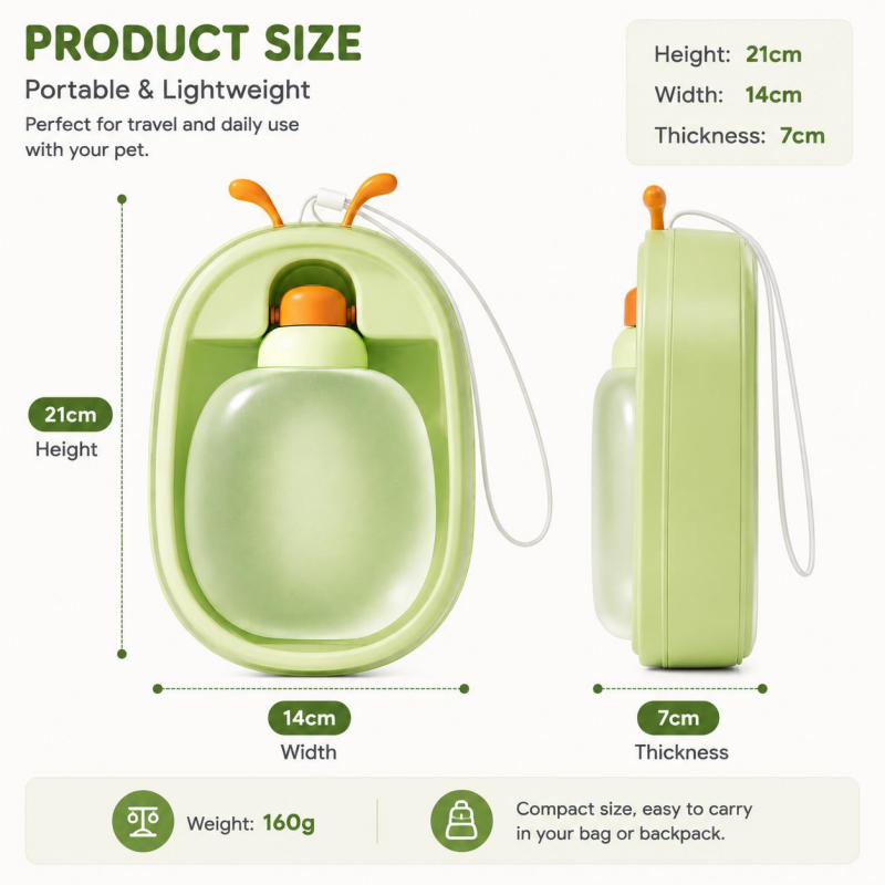 Antler Dog Water Bottle – BPA Free (Ships from US) 4